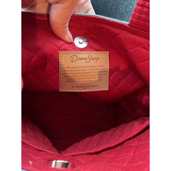 Donna Sharp "Abilene" Quilted Patchwork Look Shoulder TOTE - Picture 5 of 8